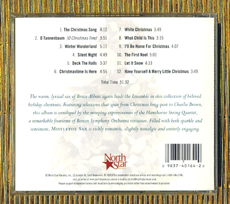 Bruce Abbott - Mistletoe Sax ジャケット裏写真